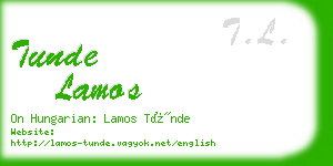 tunde lamos business card